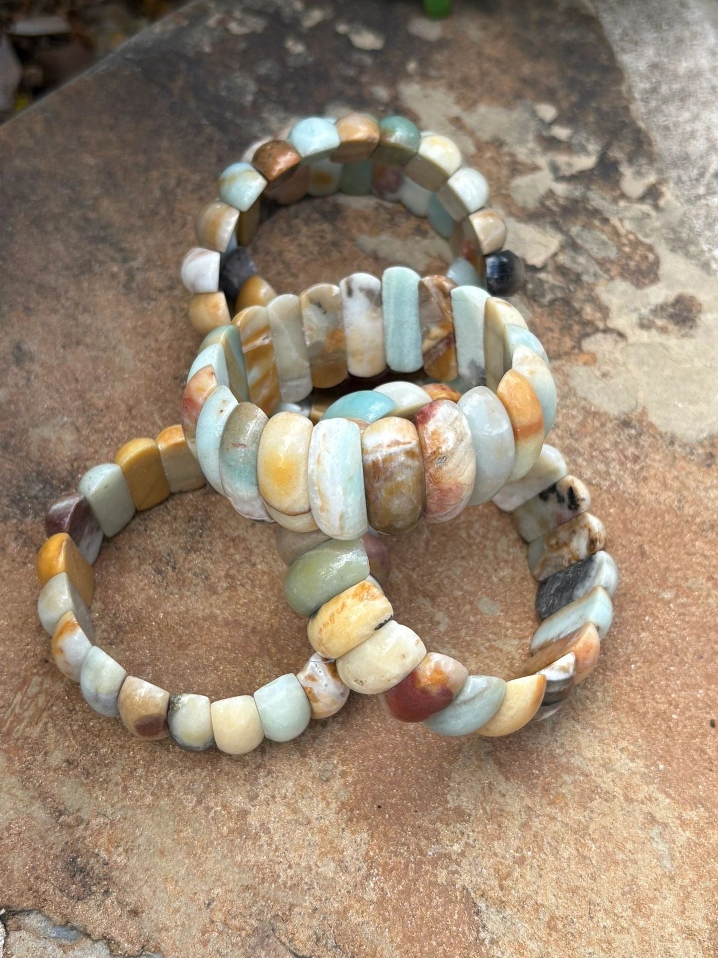 🌈 25mm Rainbow Amazonite Crystal Bracelet – Truth, Calm & Soul-Level Balance