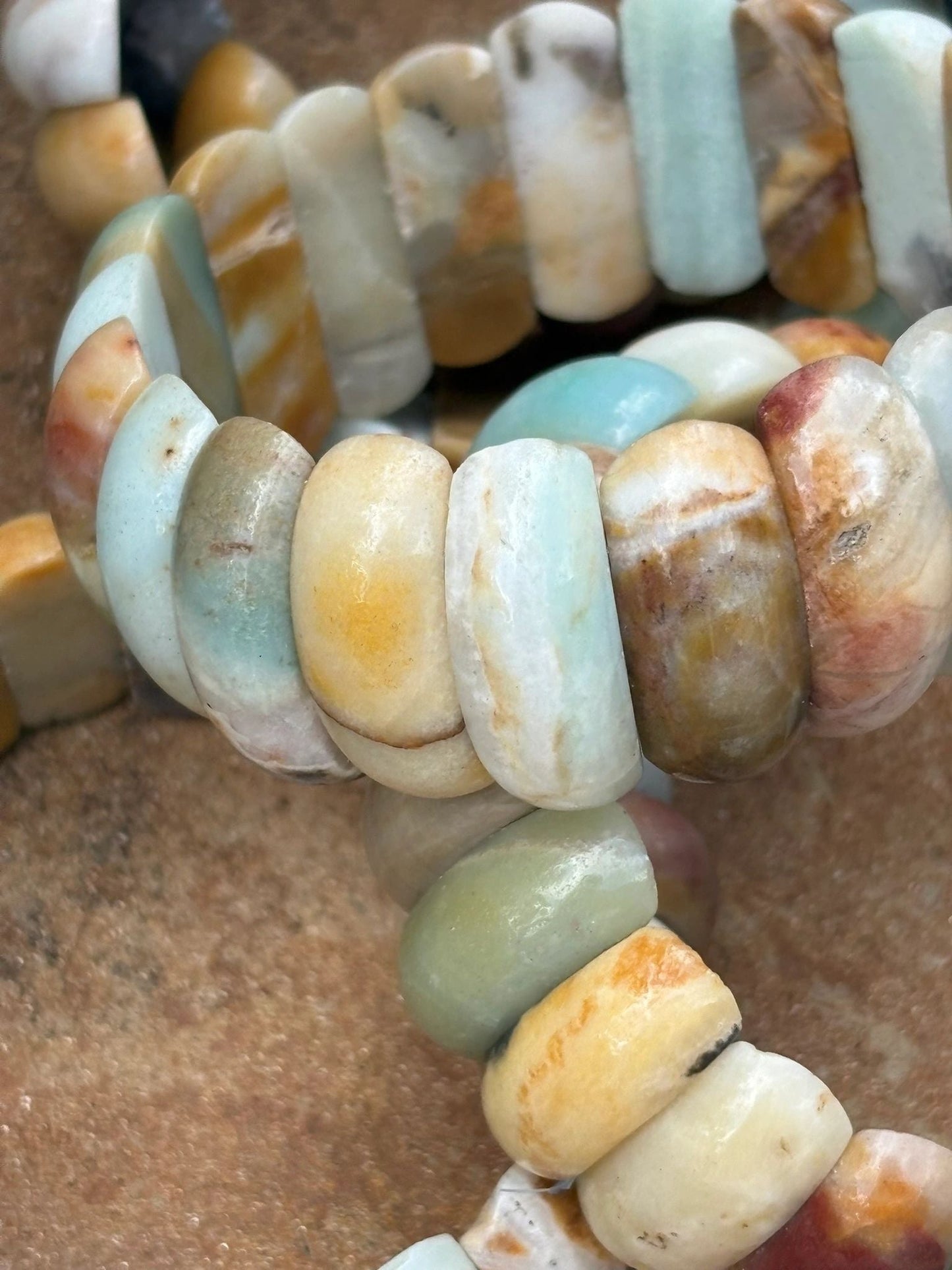 🌈 25mm Rainbow Amazonite Crystal Bracelet – Truth, Calm & Soul-Level Balance