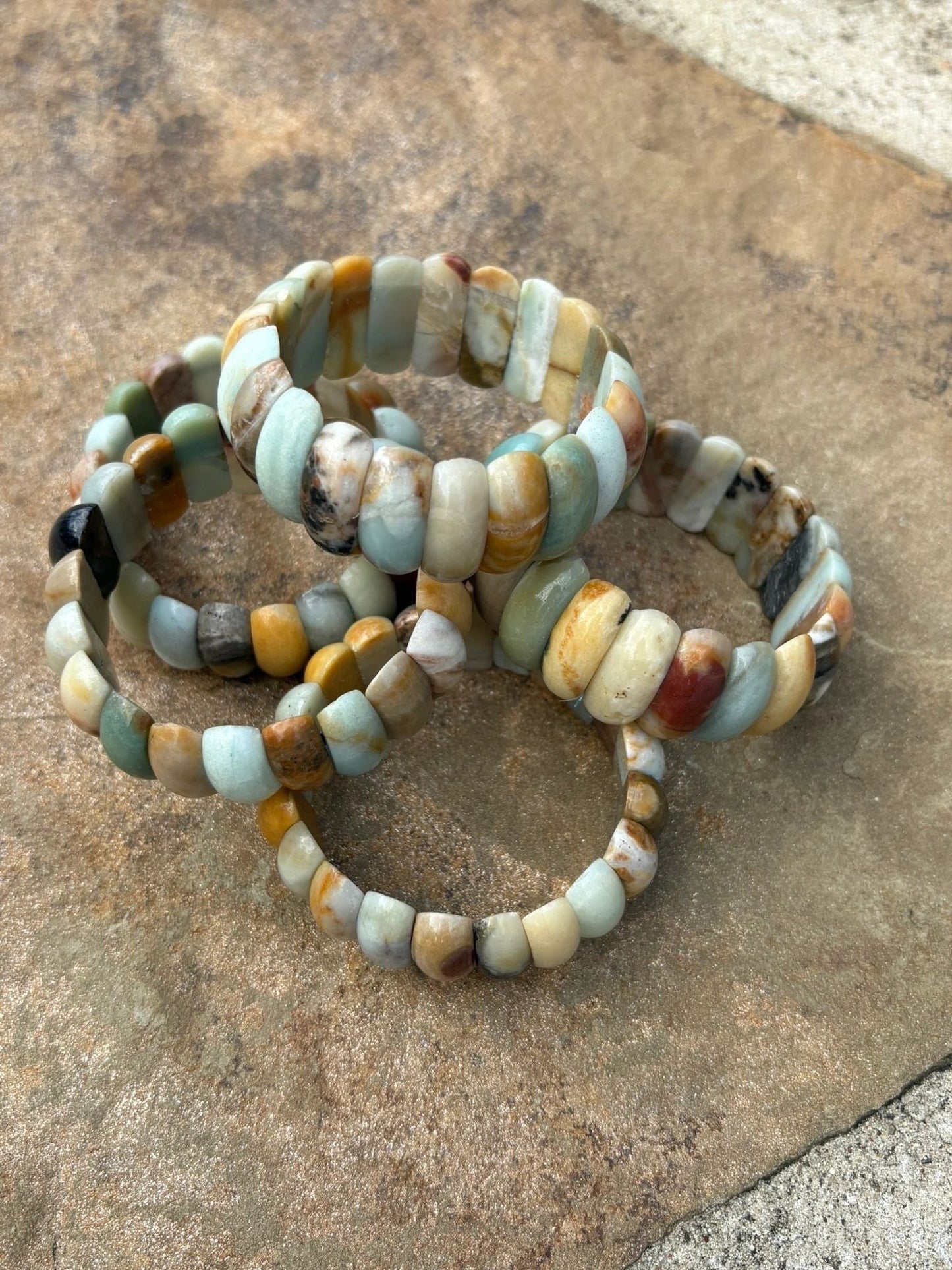 🌈 25mm Rainbow Amazonite Crystal Bracelet – Truth, Calm & Soul-Level Balance