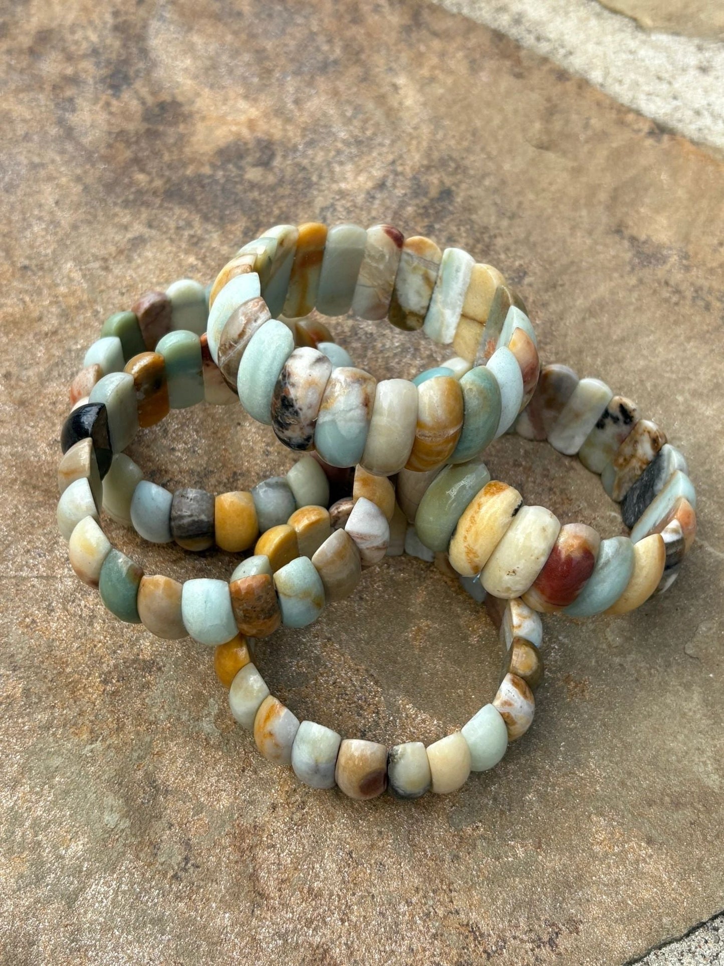 🌈 25mm Rainbow Amazonite Crystal Bracelet – Truth, Calm & Soul-Level Balance