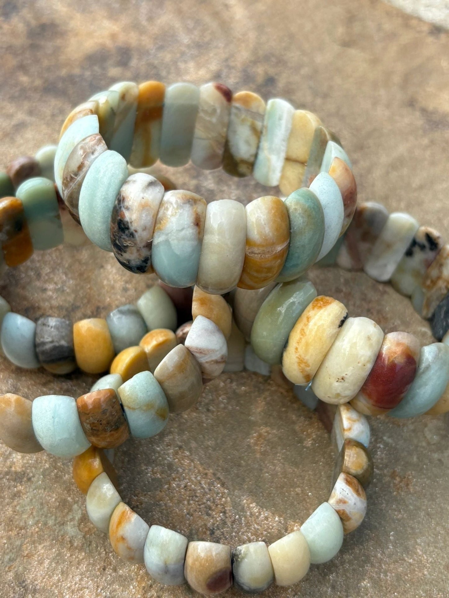 🌈 25mm Rainbow Amazonite Crystal Bracelet – Truth, Calm & Soul-Level Balance