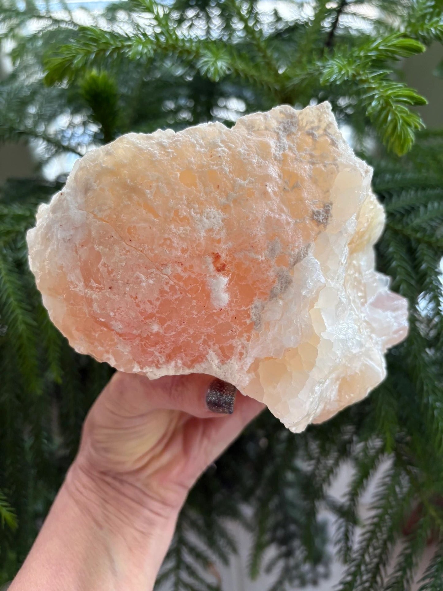 🍊Raw Orange Calcite Crystal – Motivation, Creativity & Solar Plexus Power | 4.8 lbs