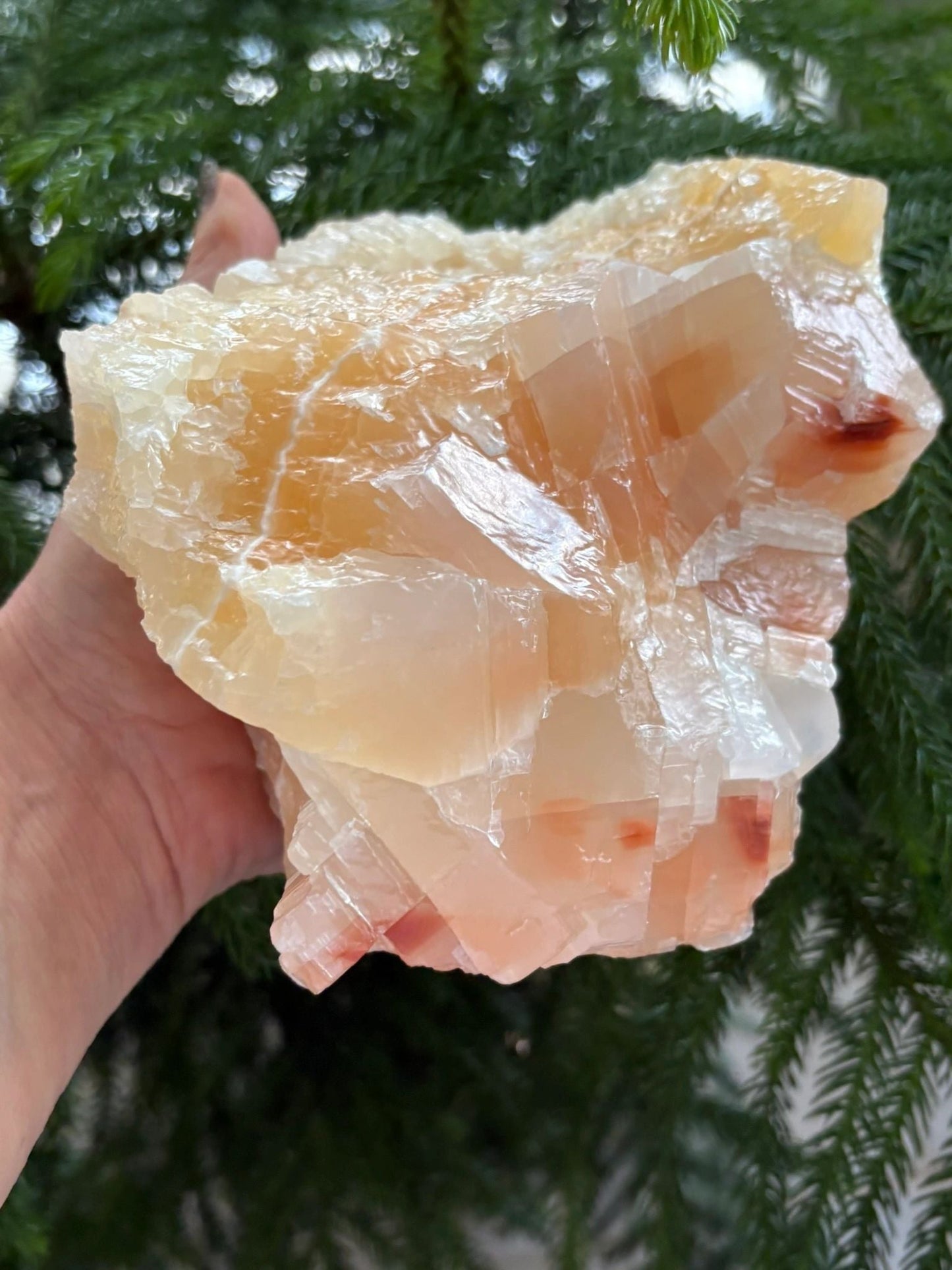 🍊Raw Orange Calcite Crystal – Motivation, Creativity & Solar Plexus Power | 4.8 lbs