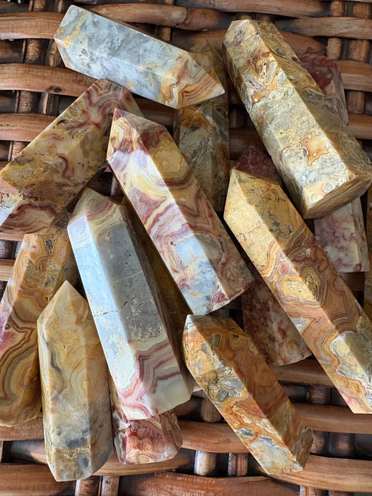 🤍 Crazy Lace Agate Tower – Joy, Balance & Earthy Chaos Magic | Choose Your Piece