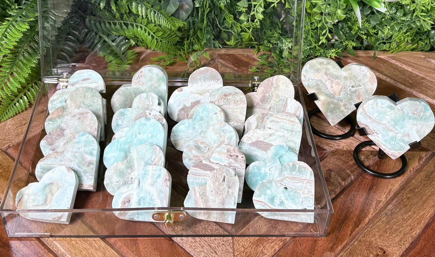 💙 Hemimorphite Crystal Heart – Emotional Healing, Truth & Gentle Strength | Choose Your Piece