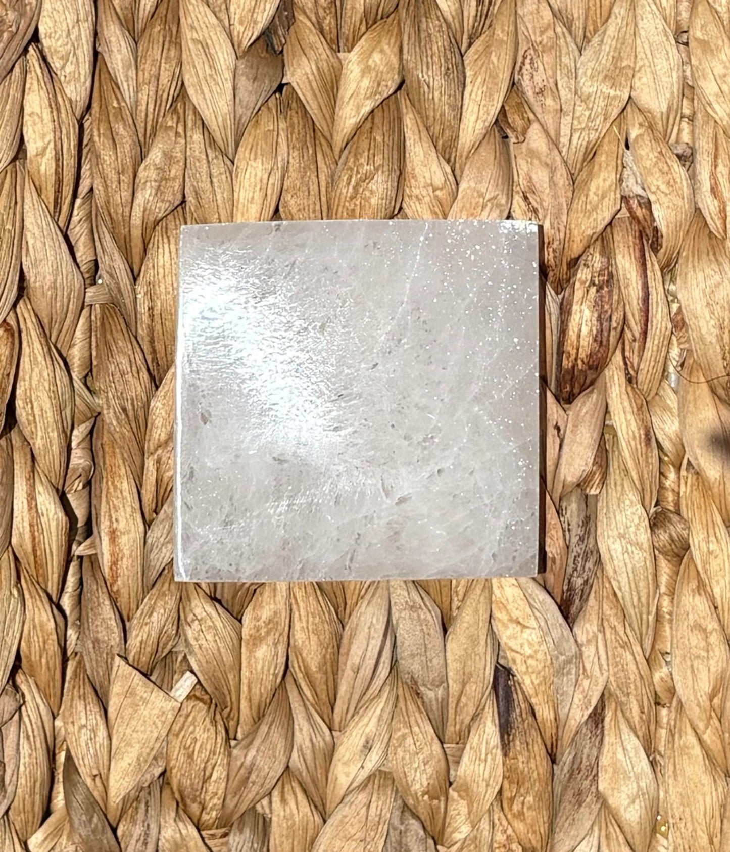 🤍 Selenite Square Slab – Cleansing, Clarity & High-Vibe Flow