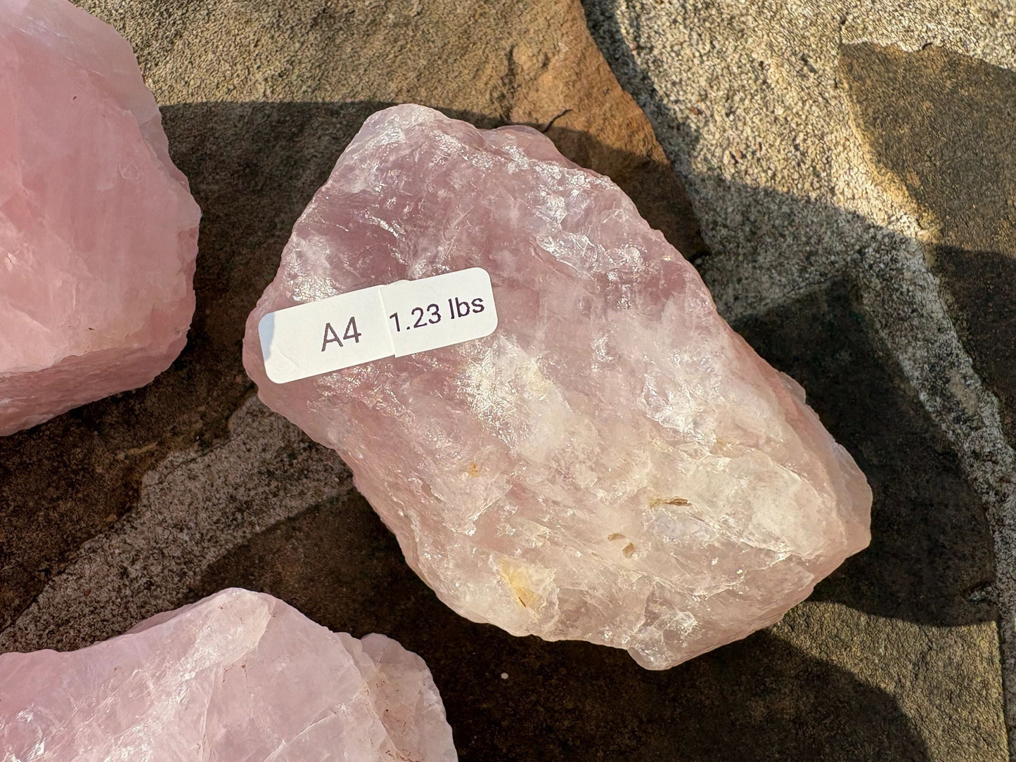 🌸 Raw Rose Quartz Chunk – Heart Healing, Soft Strength & Earthy Love | Choose Your Piece