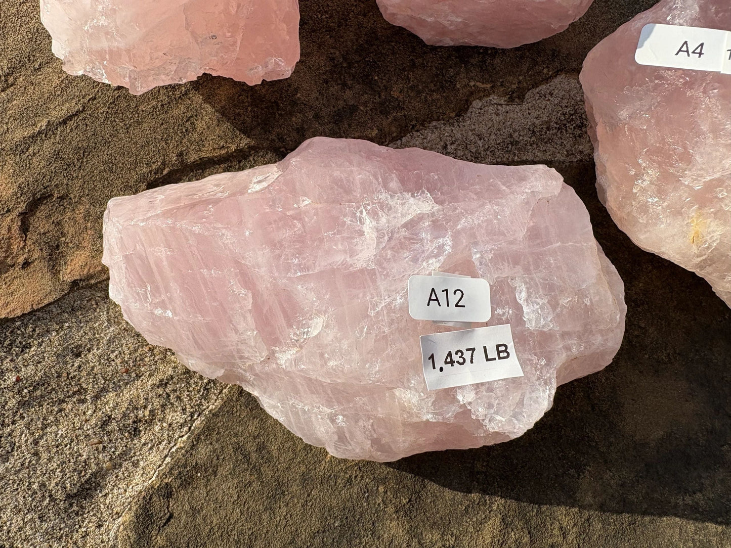 🌸 Raw Rose Quartz Chunk – Heart Healing, Soft Strength & Earthy Love | Choose Your Piece