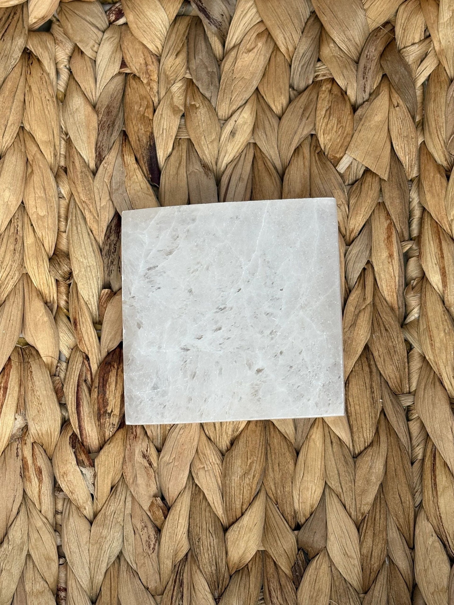 🤍 Selenite Square Slab – Cleansing, Clarity & High-Vibe Flow