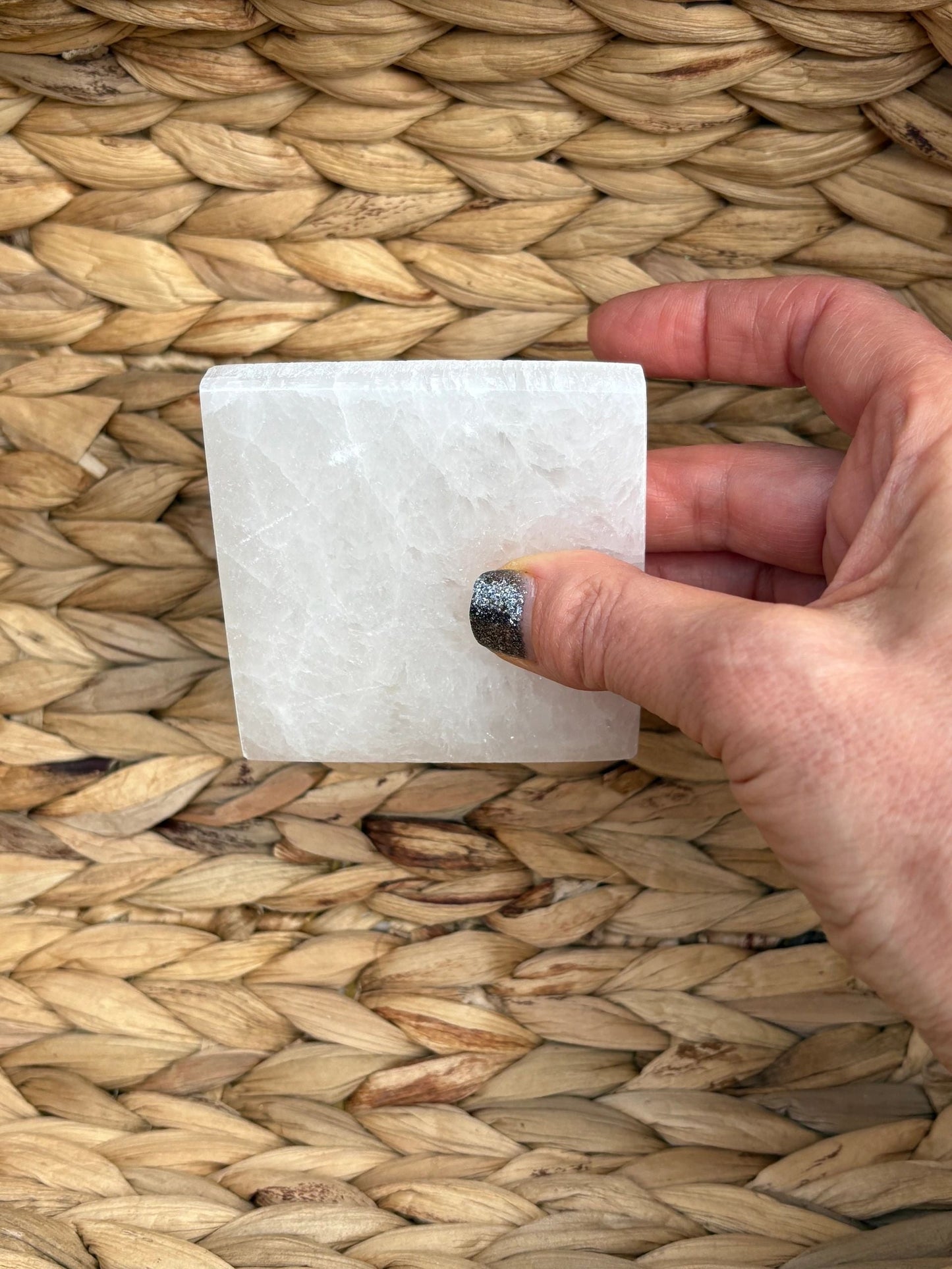 🤍 Selenite Square Slab – Cleansing, Clarity & High-Vibe Flow