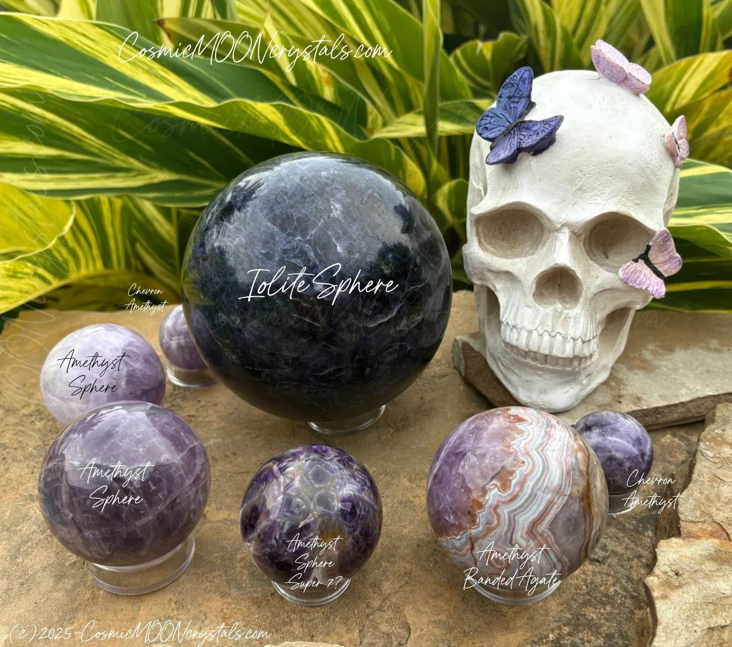 💜 Large Purple Iolite Crystal Sphere – Insight, Inner Vision & Cosmic Navigation | 7.1 lbs.