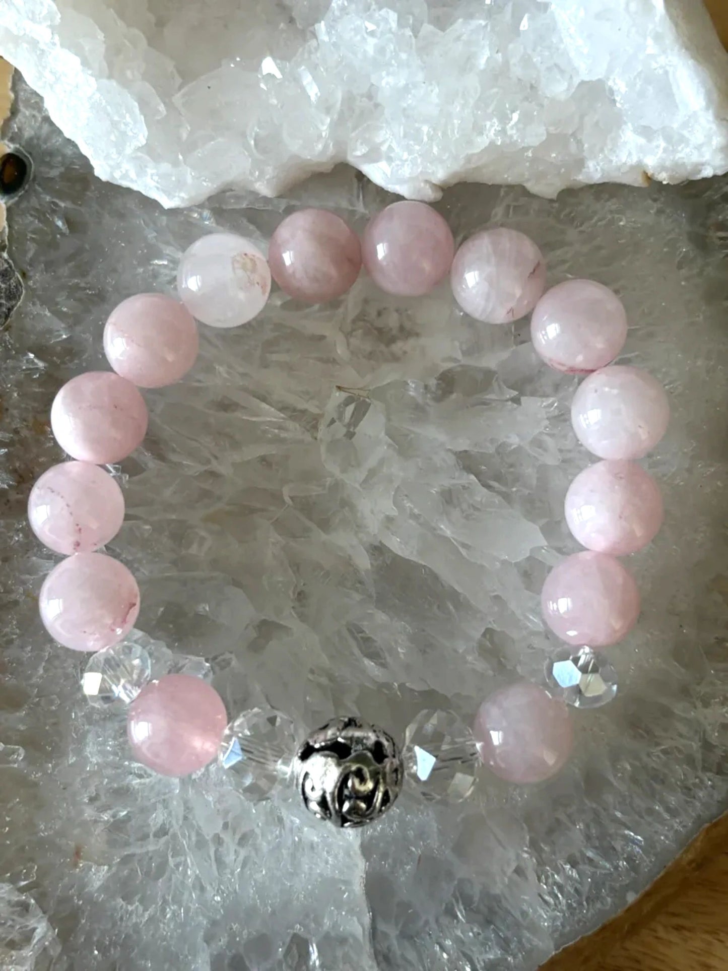 10mm Rose Quartz Crystal Bracelet – Love • Inner Peace • Feminine Strength