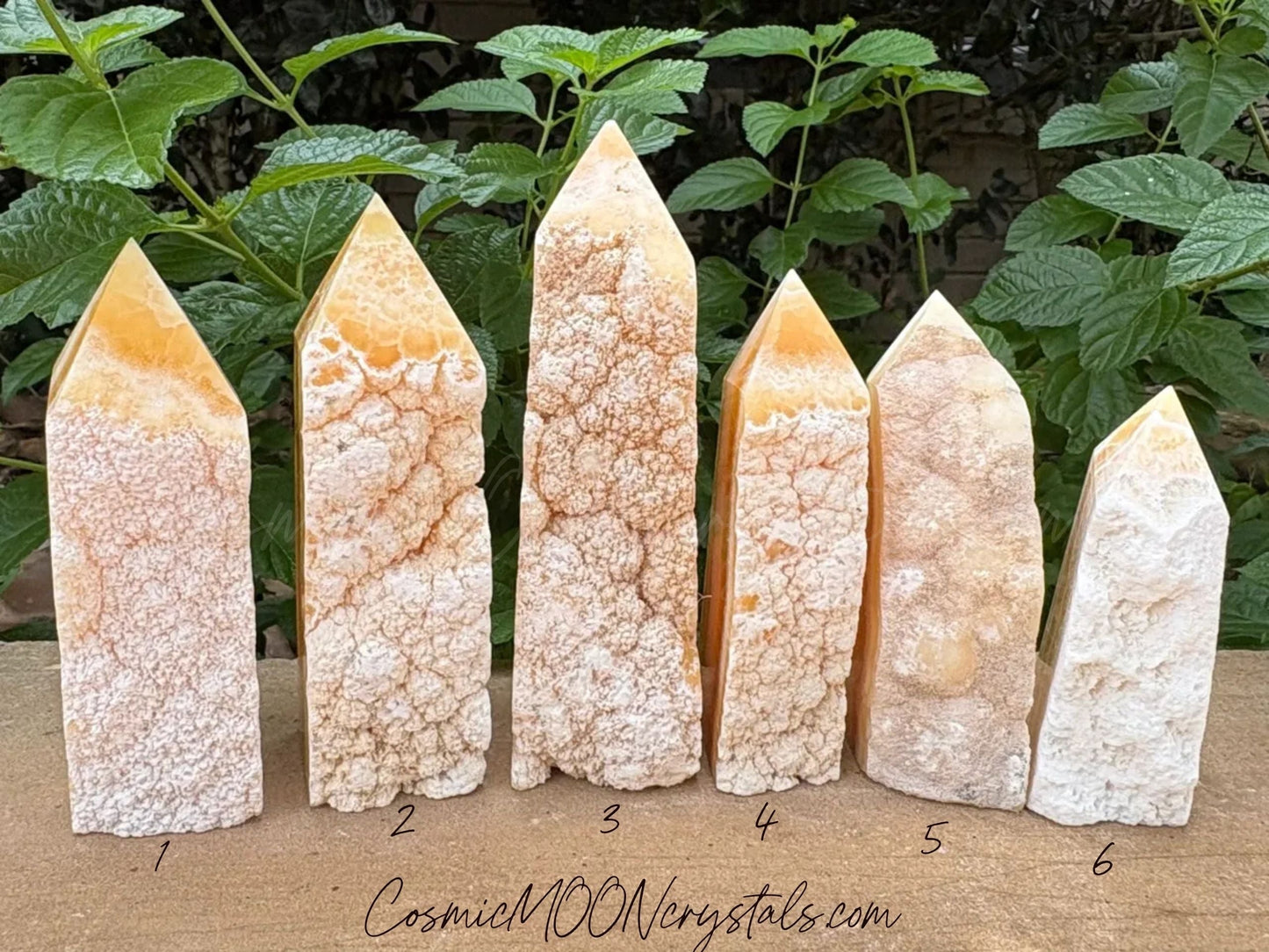 🍯 Yellow Calcite 5-Sided Raw Edge Tower – Confidence, Joy & Energy | Polished Point with Raw Edge
