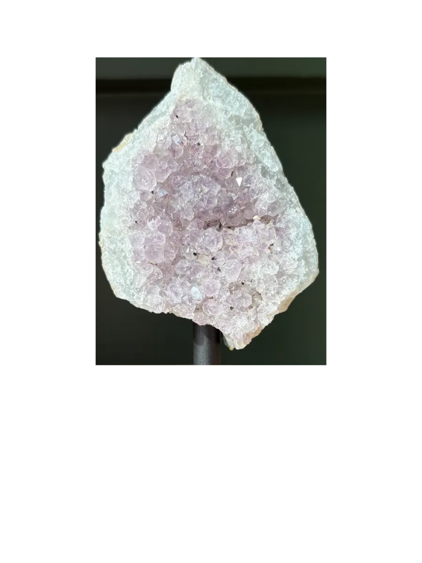 Raw Amethyst Triangle on Stand – Intuition, Protection & Clarity 0.77 lbs.
