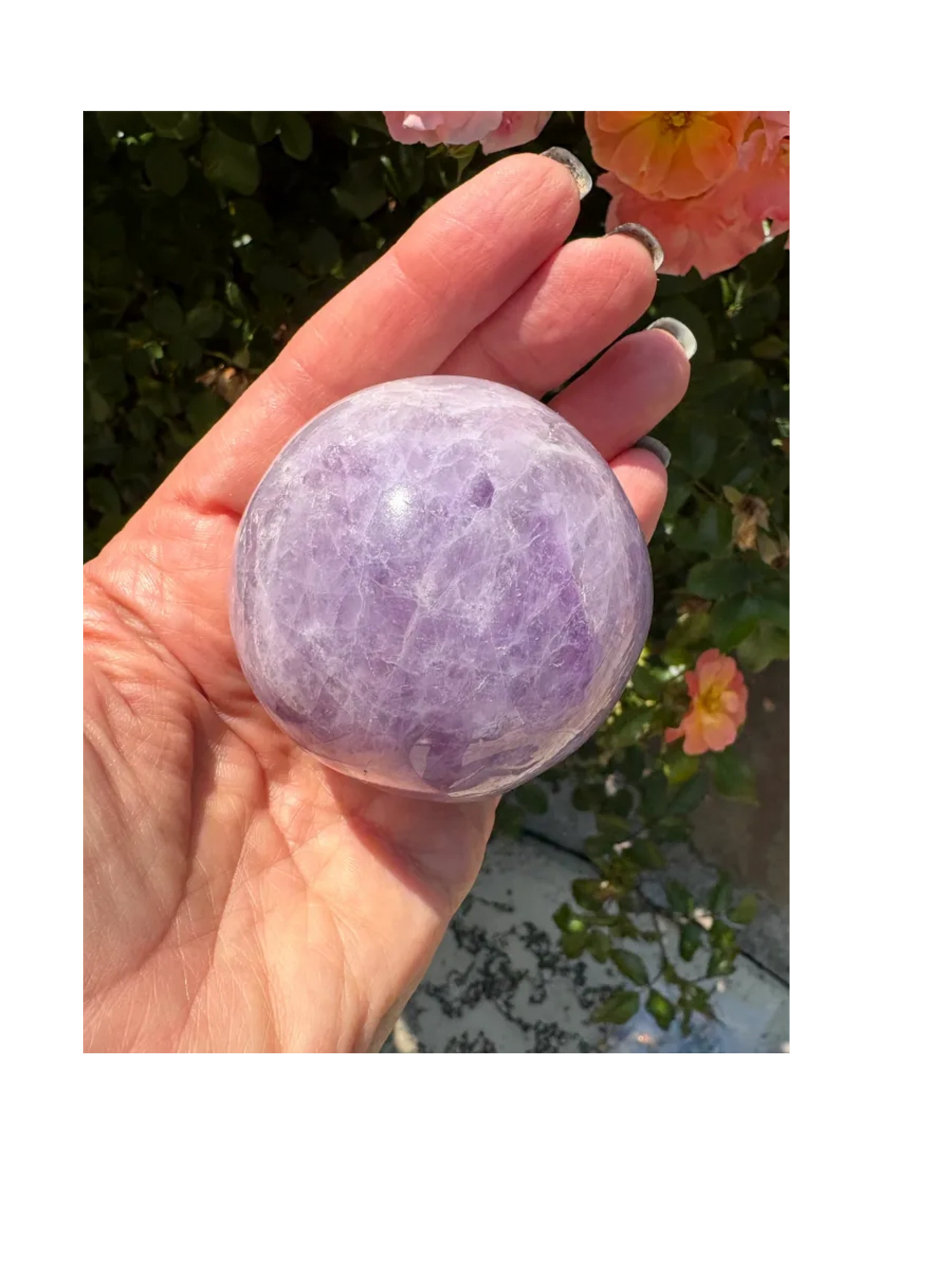💜 Amethyst Sphere with Hematoid Swirls – Intuition, Grounding & Cosmic Calm | AM1