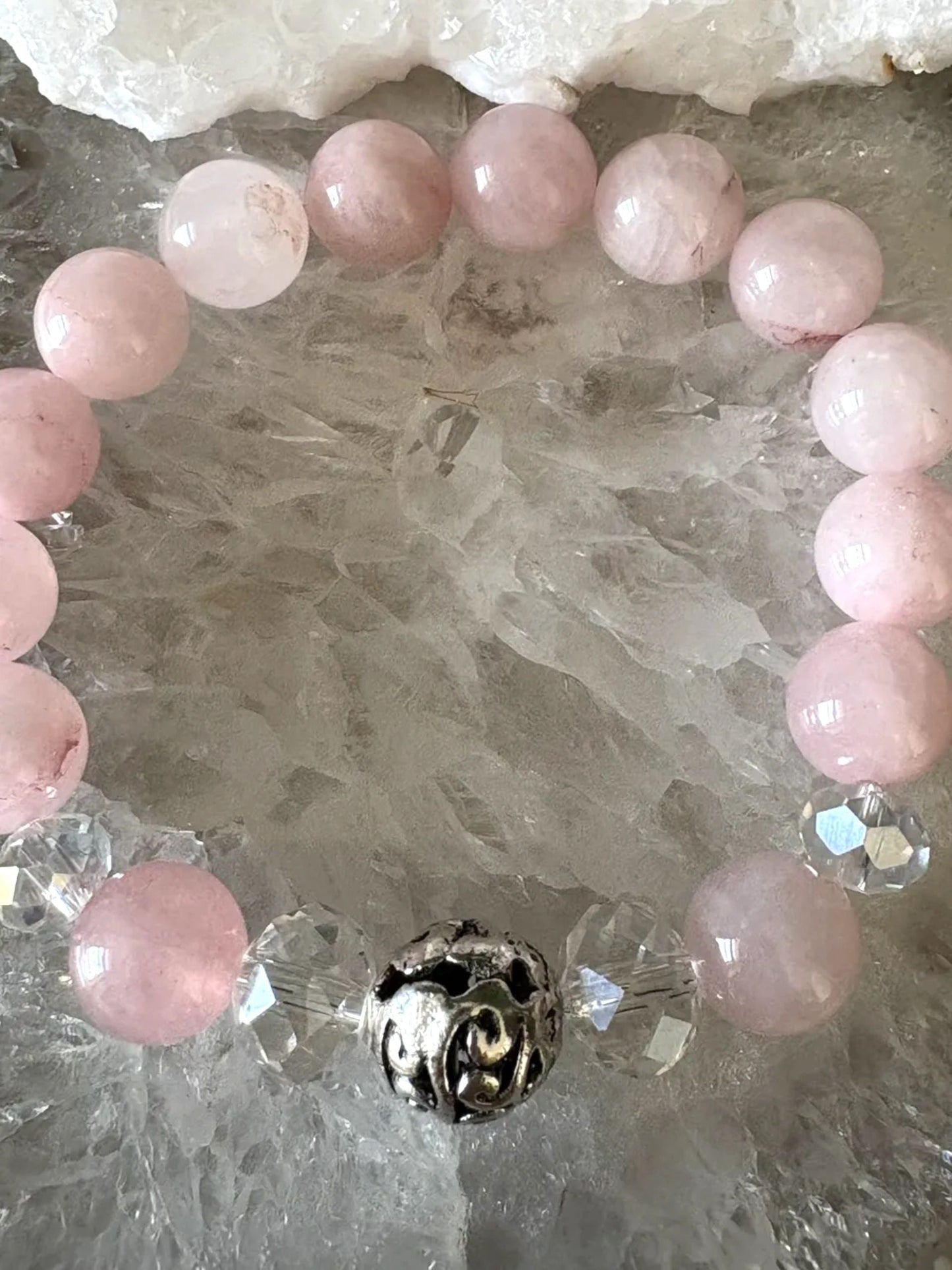 10mm Rose Quartz Crystal Bracelet – Love • Inner Peace • Feminine Strength