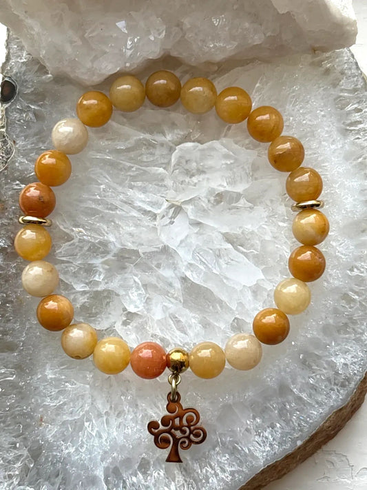 8mm Yellow Aventurine Crystal Bracelet – Confidence • Joy • Vitality