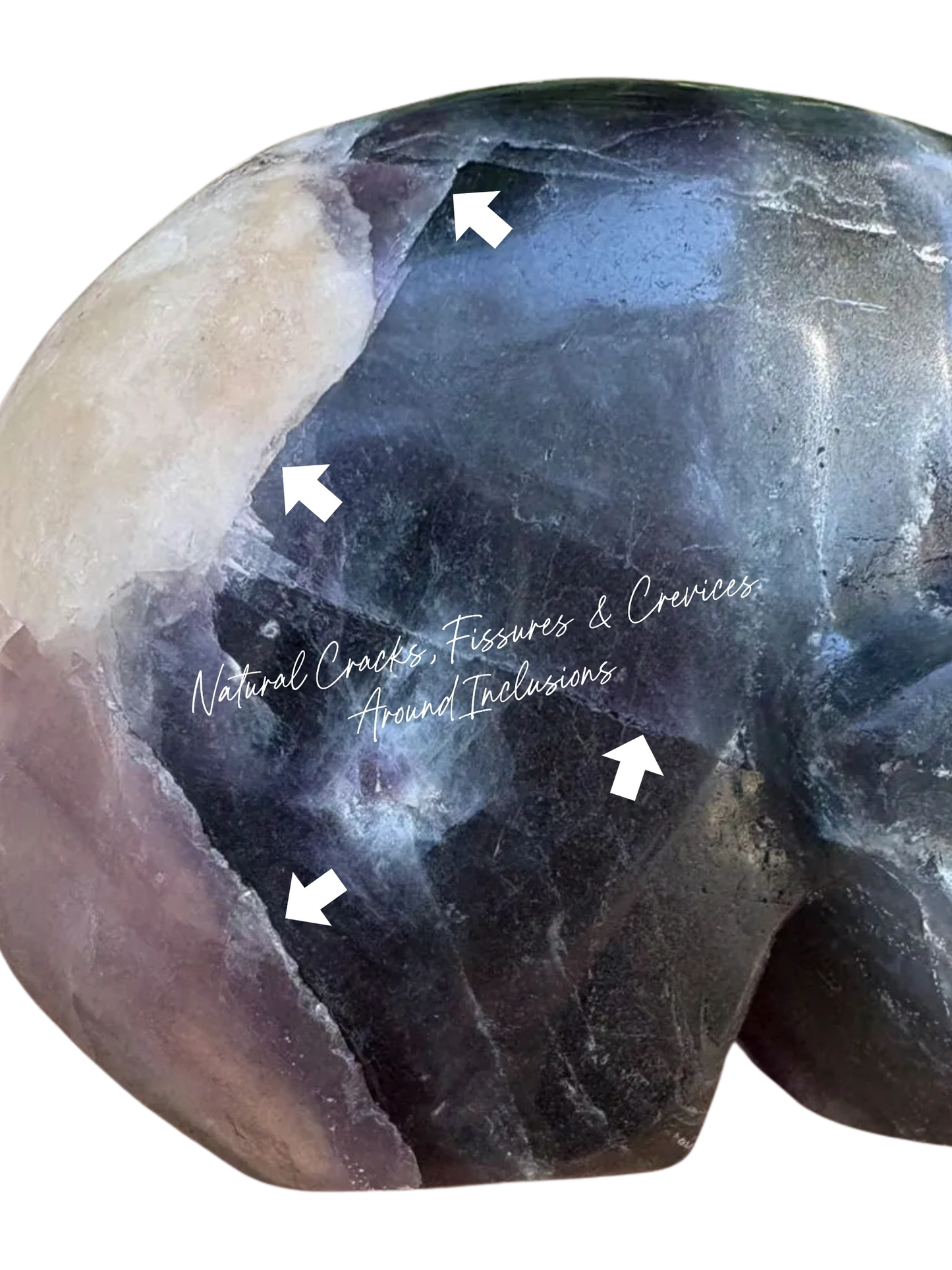 Ultra Violet UV Carved Fluorescent Crystal Rainbow Flourite Skull | Visionary Focus | Emotional Balance & Fluorescent Magic