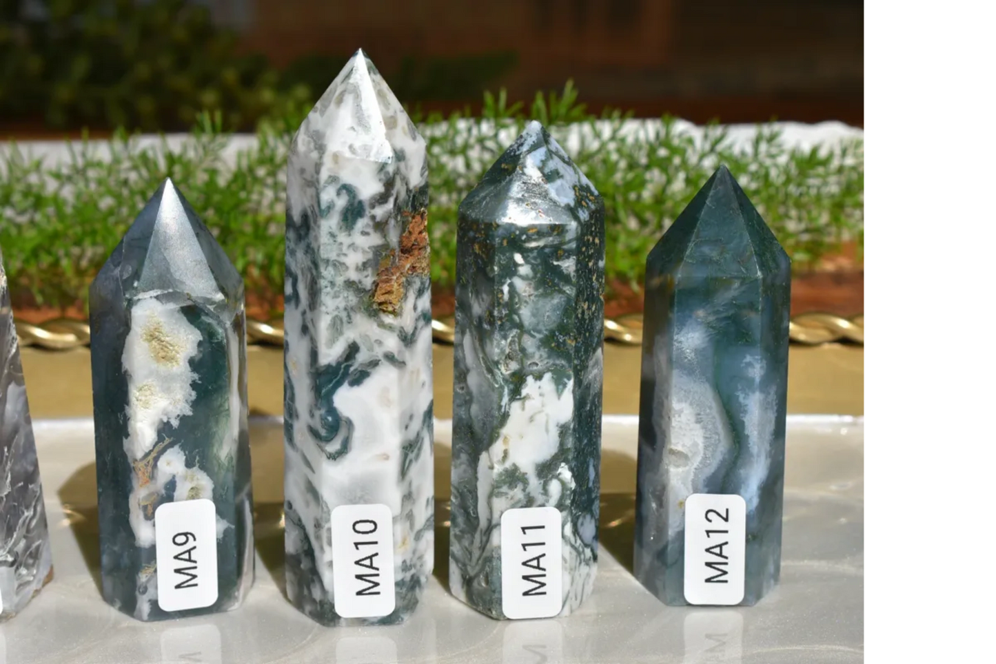 🌿 Moss Agate Towers – Grounding, Renewal & Earth Magic | Choose Your Piece