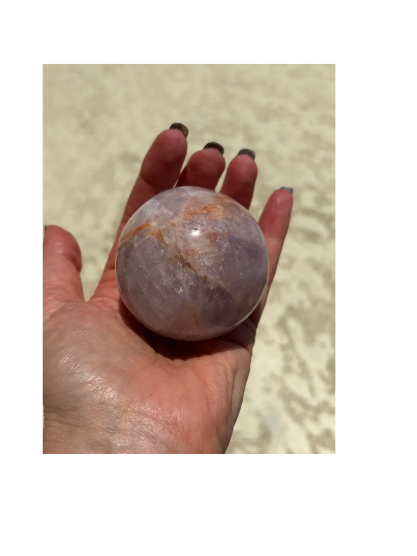 💜 Amethyst Sphere with Hematoid Swirls – Intuition, Balance & Planetary Glow | AM3