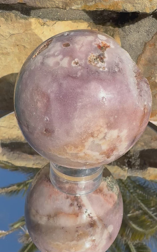 🌸✨ Pink Amethyst Druzy Sphere with Natural Matrix Earthborn Beauty | Raw Truth | Heart-Centered Calm