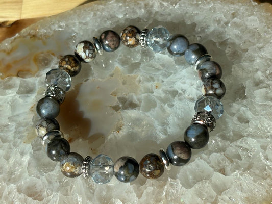 8mm Llanite Crystal Bracelet – Calm Focus • Ancestral Wisdom • Grounded Clarity Texas Magic | Celestial Insight | Earth-Rooted Vibes
