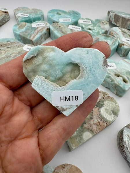 💙 Hemimorphite Crystal Heart – Emotional Healing, Truth & Gentle Strength | Choose Your Piece